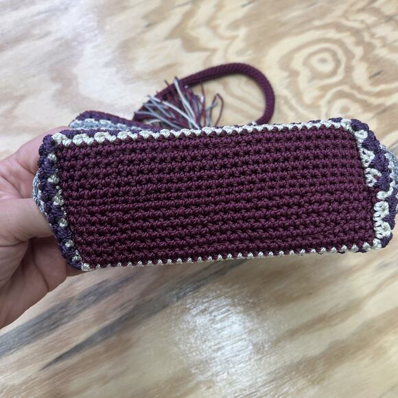 The Sak Crocheted Mini Bag Shoulder Purse Organizer Travel Small Boho - Picture 8 of 12